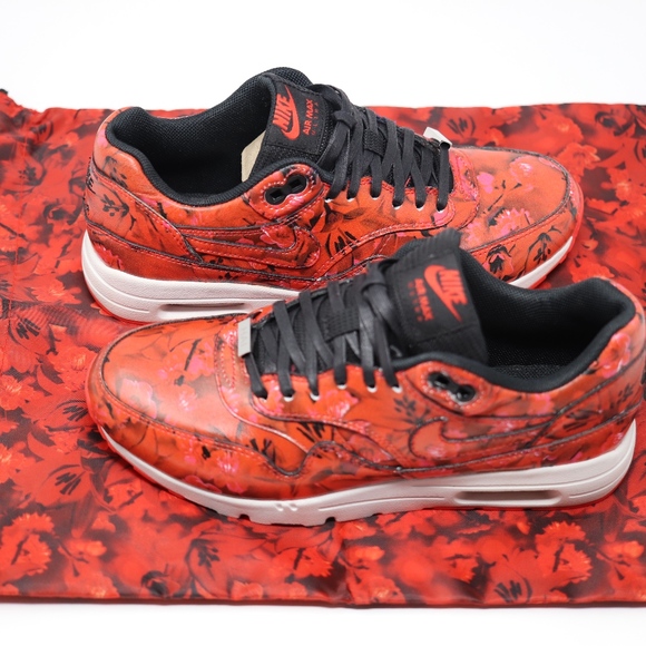 Air Max 1 Ultra Shang Hai Red Floral Roses sz 6 - Picture 8 of 8